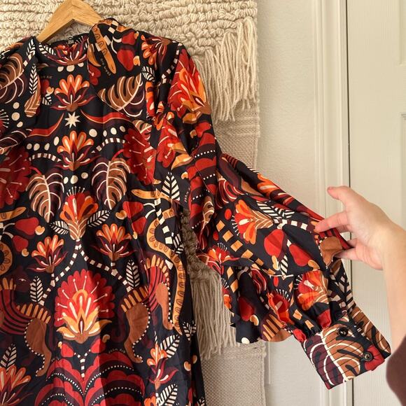 NWT: Farm Rio Nature Beauty Backless Midi Dress - Picture 7 of 12